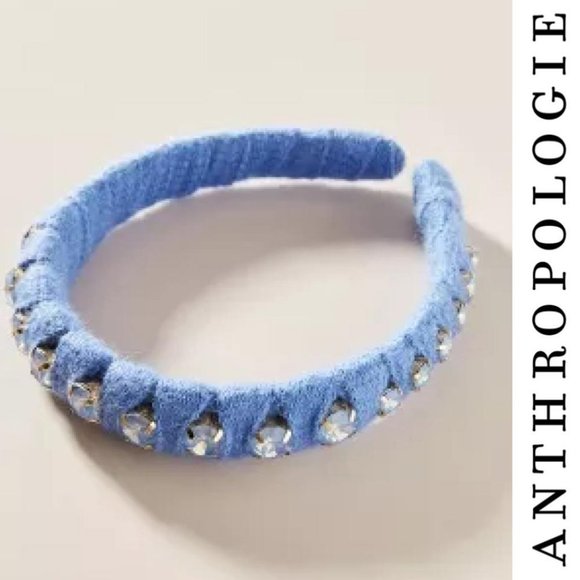 NWOT Maggie Embellished Headband, Sky - Picture 1 of 4